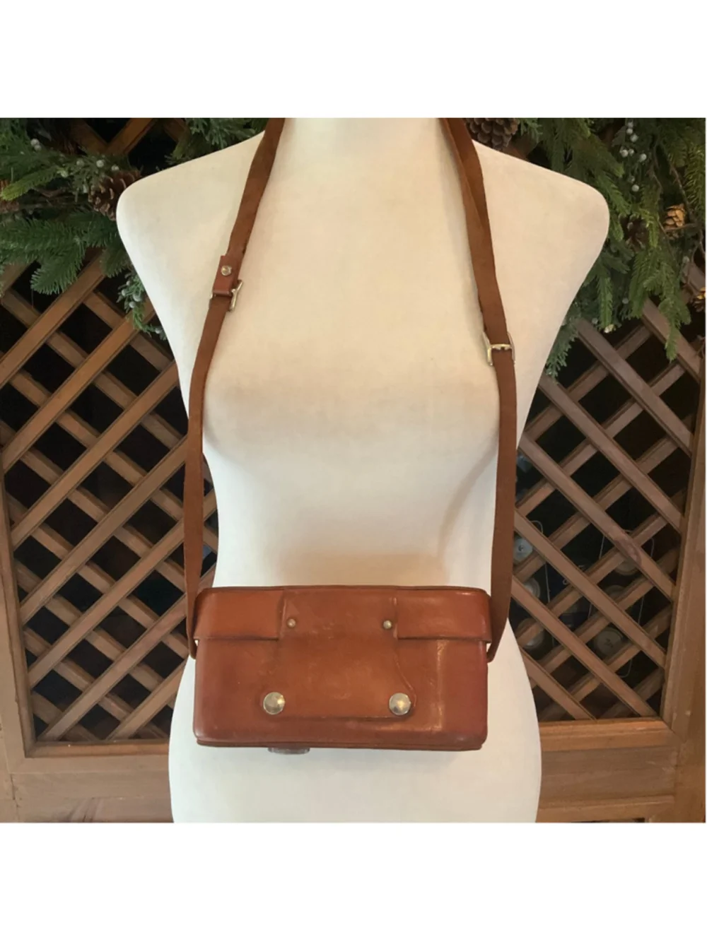 Vintage Revere Leather Camera Case Brown Adjustable Strap Retro